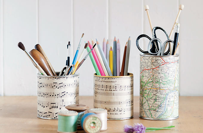 decoupage tins
