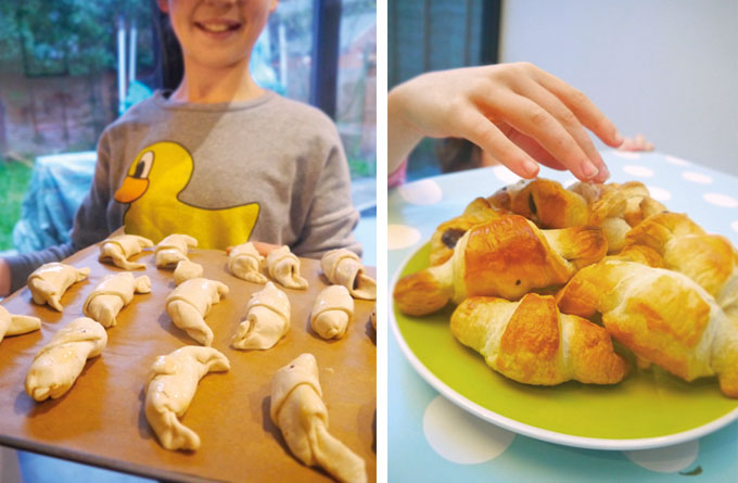 The Kids Only Cookbook: Chocolate Croissants