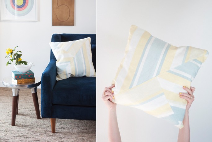 The House That Lars Built DIY Diagonal Cushion Fabric