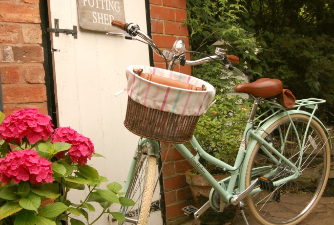 Victoria's Cottage Bicycle Basket Liners