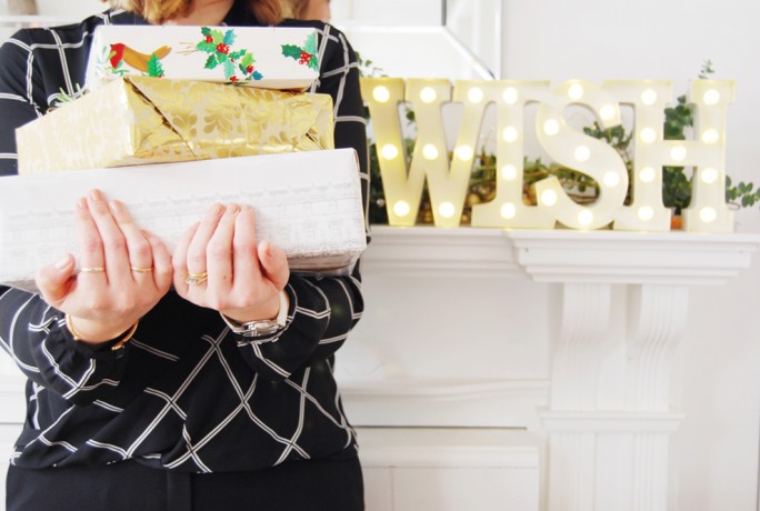 Brick Dust Glitter Christmas Wrapping Paper