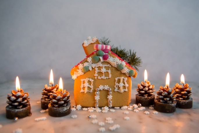 Borrowed Light Gingerbread House