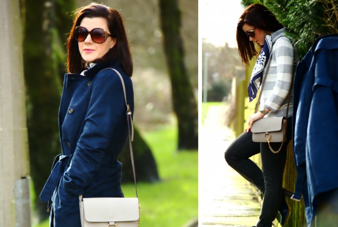 Rachel The Hat French Fashion Striped Jumper Bag Coat Scarf