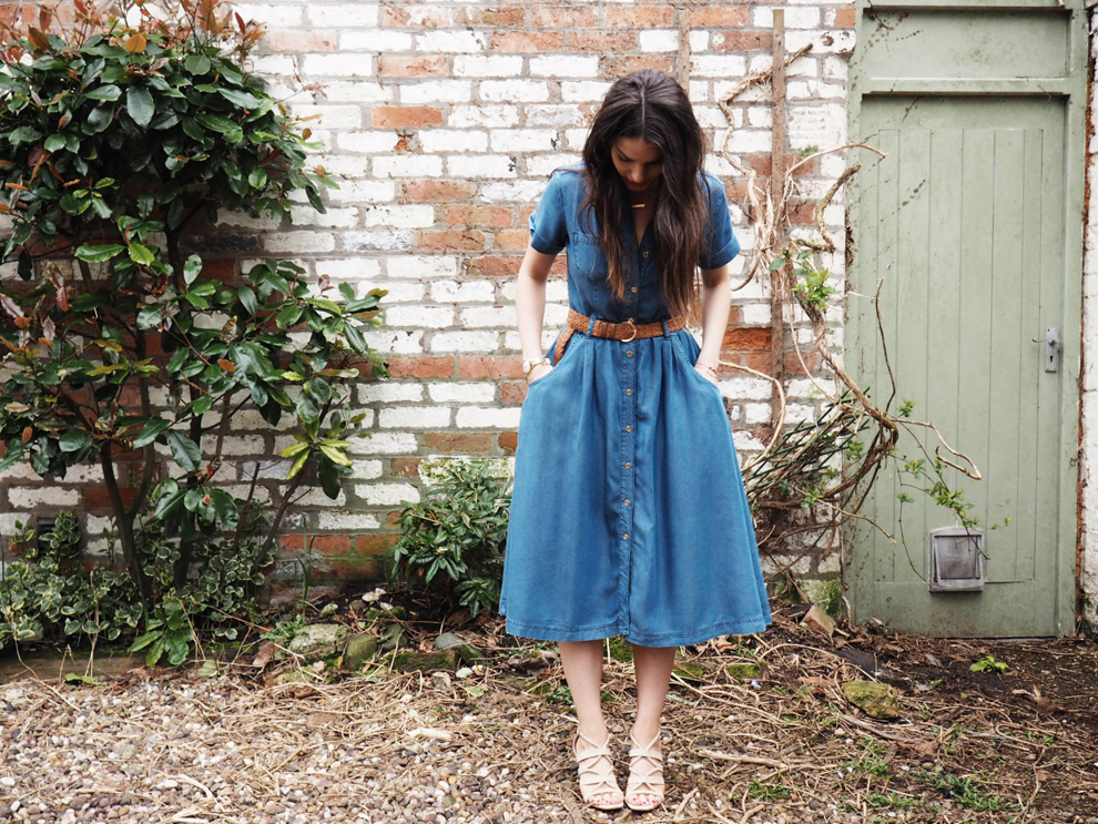 laura ashley denim dress