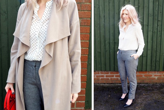 Life As Our Little Family Work Wear Trousers Shirt Bag Waterfall Trench Coat