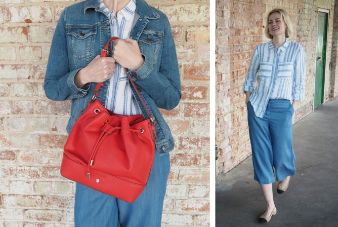 Kat That Got The Cream Culottes Blouse Bucket Bag