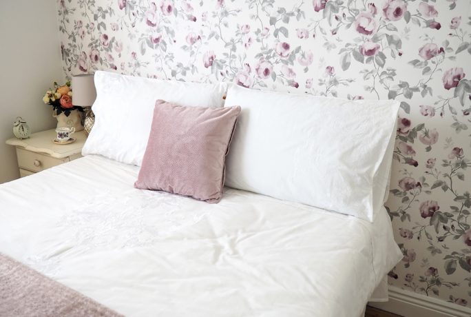 Dainty Dress Diaries Guest Bedroom Bedding Wallpaper Home Accessories