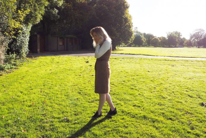 Life As Our Little Family Wool Sleeveless Dress Roll Neck Jumper