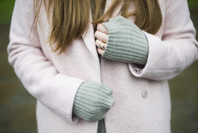 Bunty Living Pink Coat Grey Boots