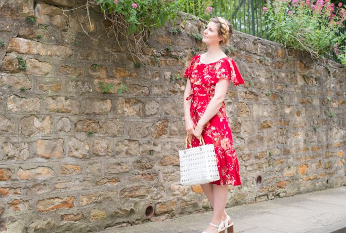 Bunty Living Red Dress Hat Cutout Bag