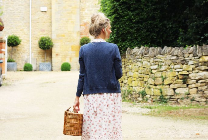 Within These Walls Floral Dress Navy Cardigan