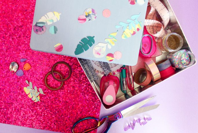 DIY biscuit tin up-cycle