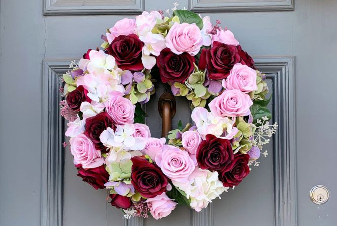 How to make a faux flower wreath