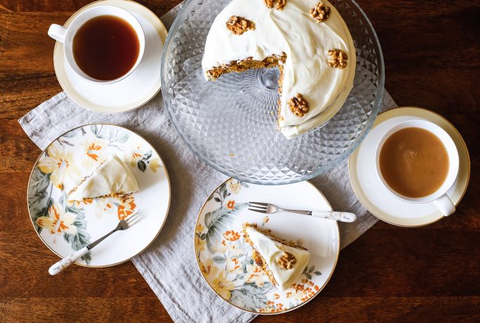 Carrot cake with cream cheese frosting